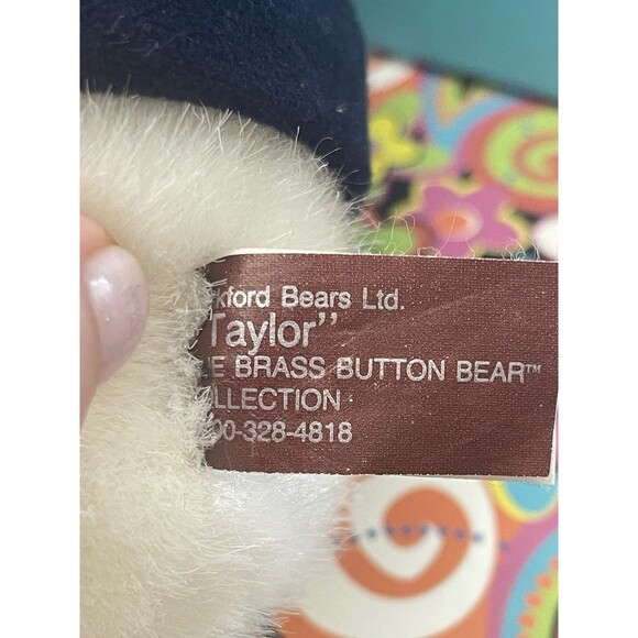 VTG 1996 Brass Button Bears Taylor Pickford Collection w/ Outfit Hat - Picture 5 of 8